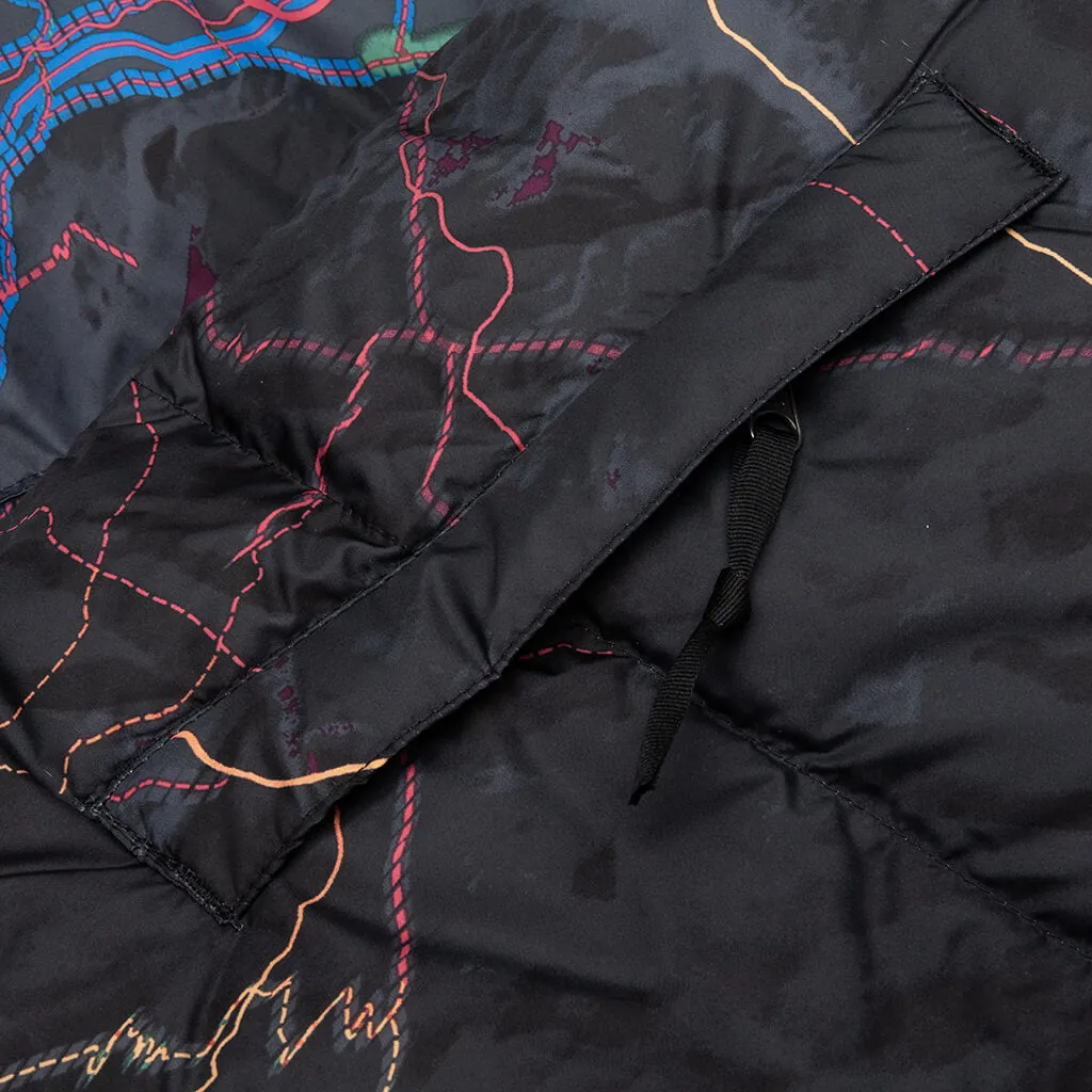 1996 Retro Nuptse Jacket - TNF Black Trail Glow Print