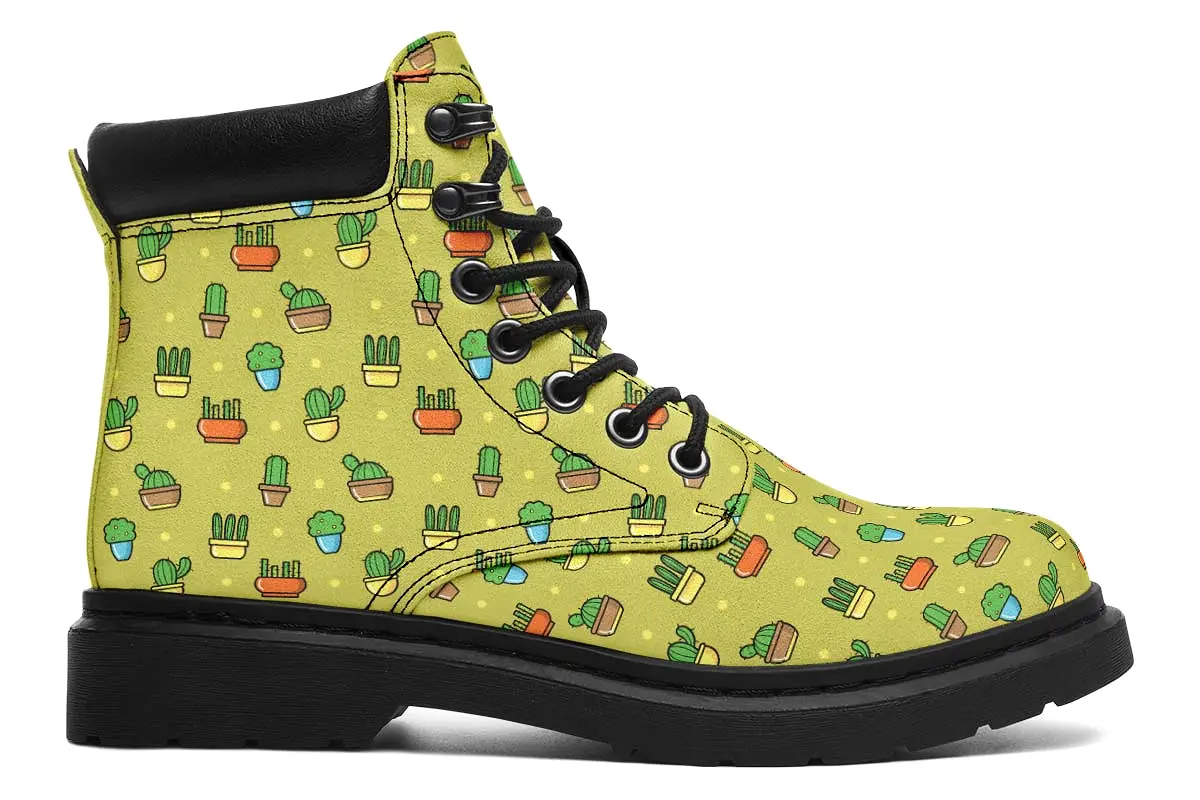 8 Bit Potted Plants Classic Vibe Boots