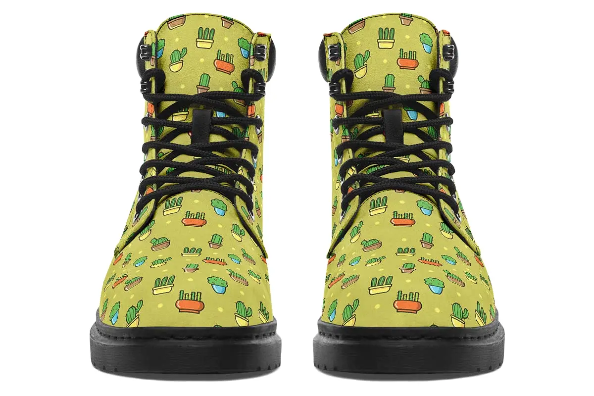 8 Bit Potted Plants Classic Vibe Boots