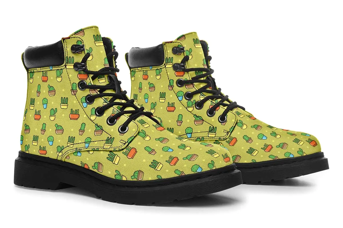 8 Bit Potted Plants Classic Vibe Boots