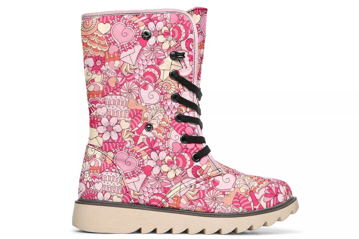 Abstract Valentines Day Polar Vibe Boots