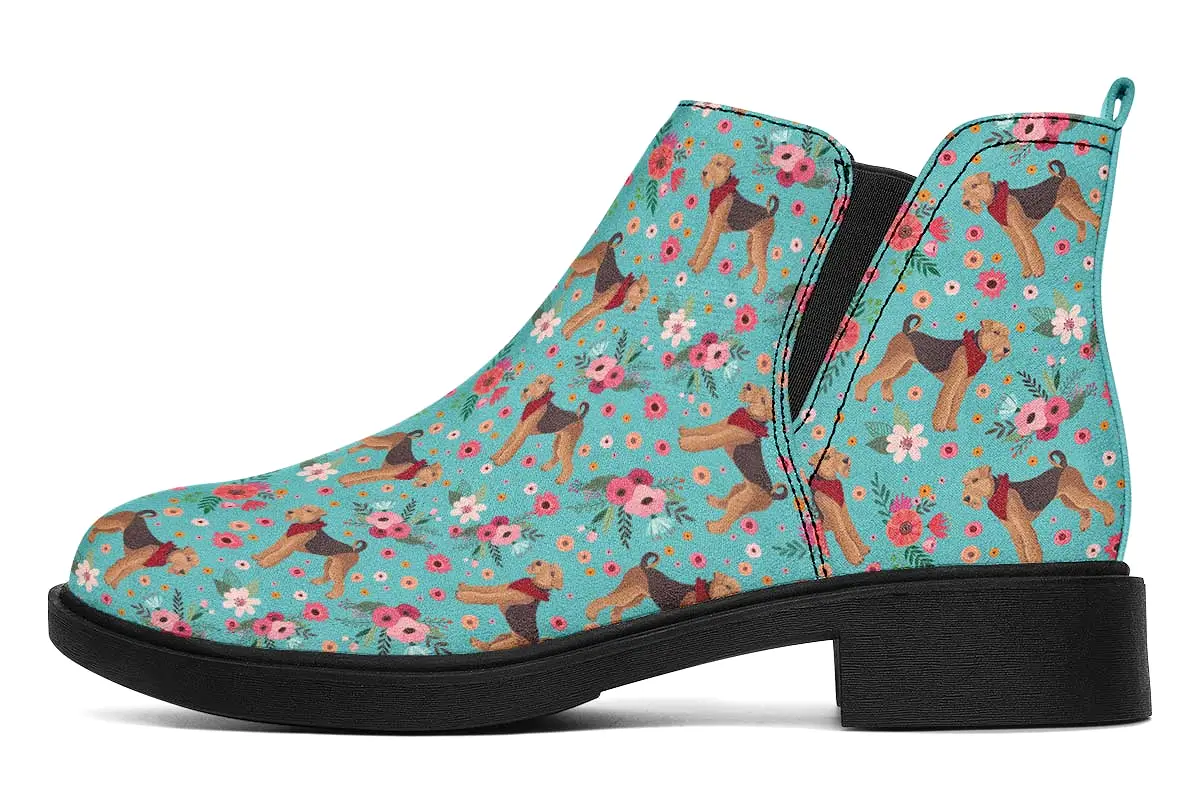 Airedale Terrier Flower Neat Vibe Boots