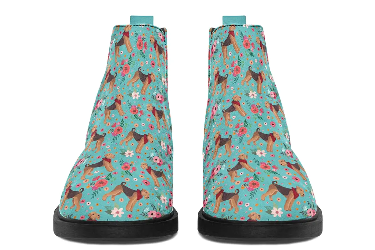 Airedale Terrier Flower Neat Vibe Boots