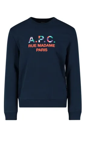 A.P.C. Logo Printed Crewneck Sweater