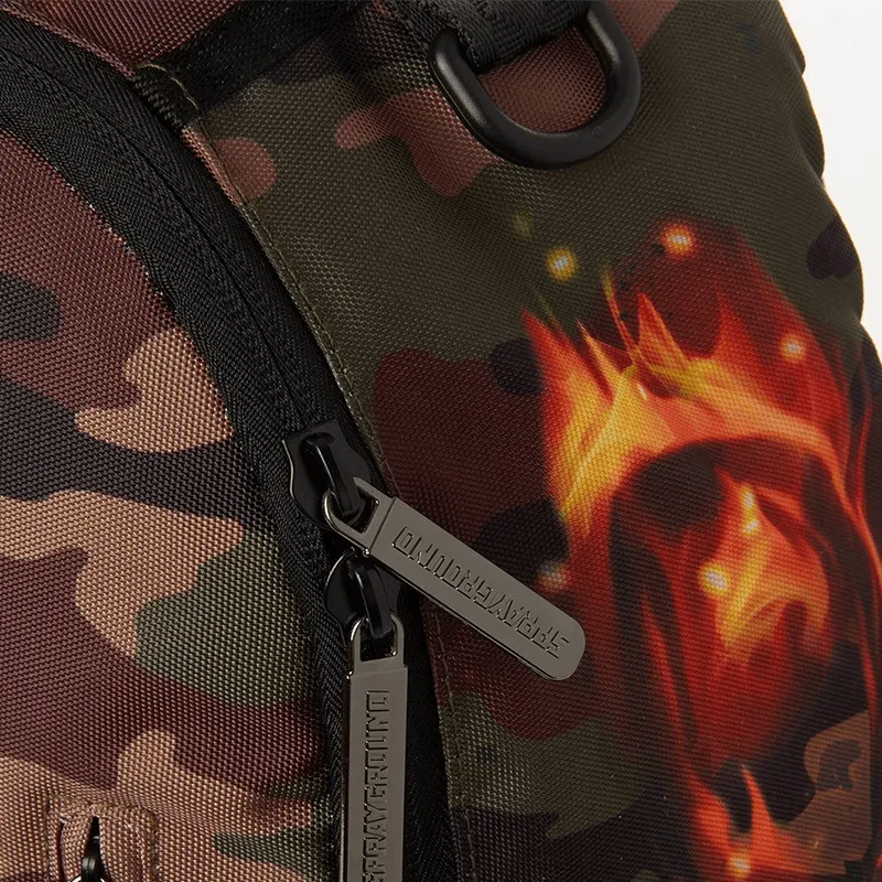 [B2221] Sprayground Fire Shark Backpack