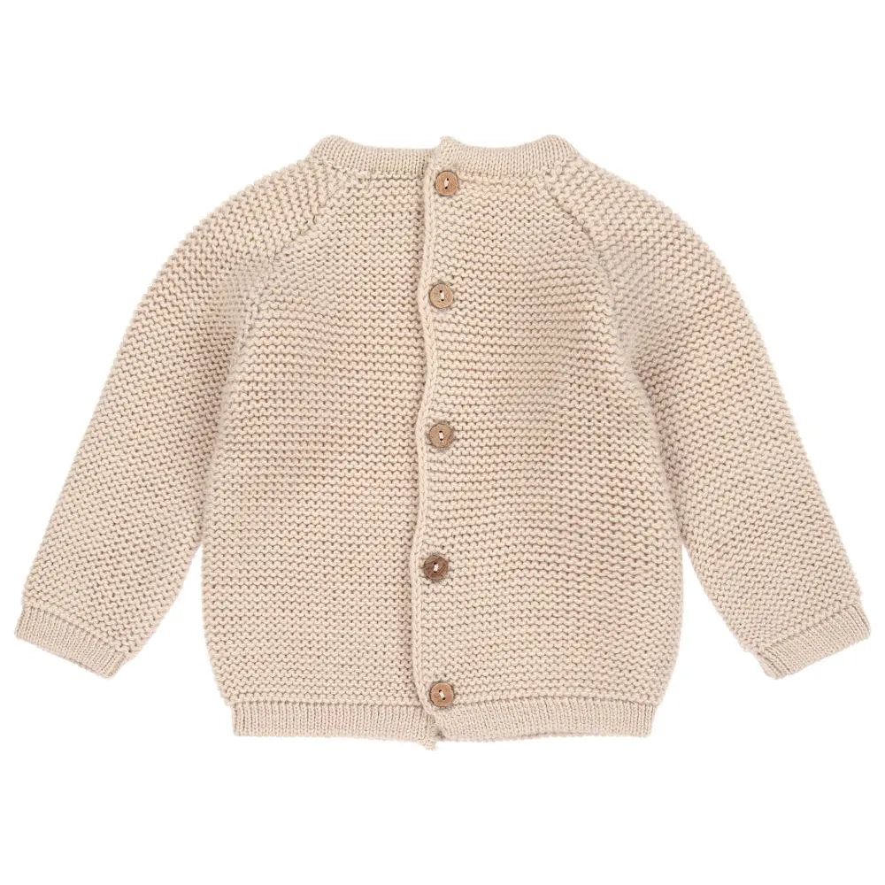 Beige Knitted Baby Sweater