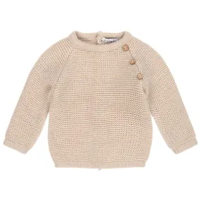 Beige Knitted Baby Sweater