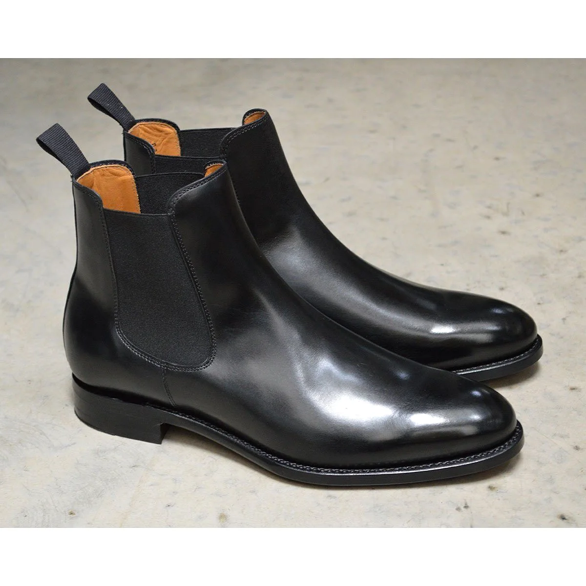 Berwick 1707 Chelsea Boot (303)- Black Calf