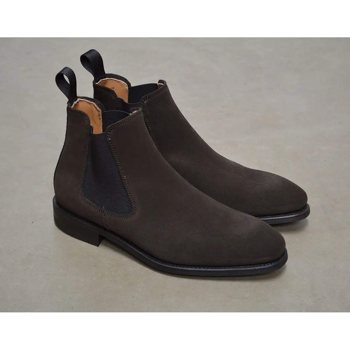 Berwick 1707 Chelsea Boot (475)- Dark Brown Suede