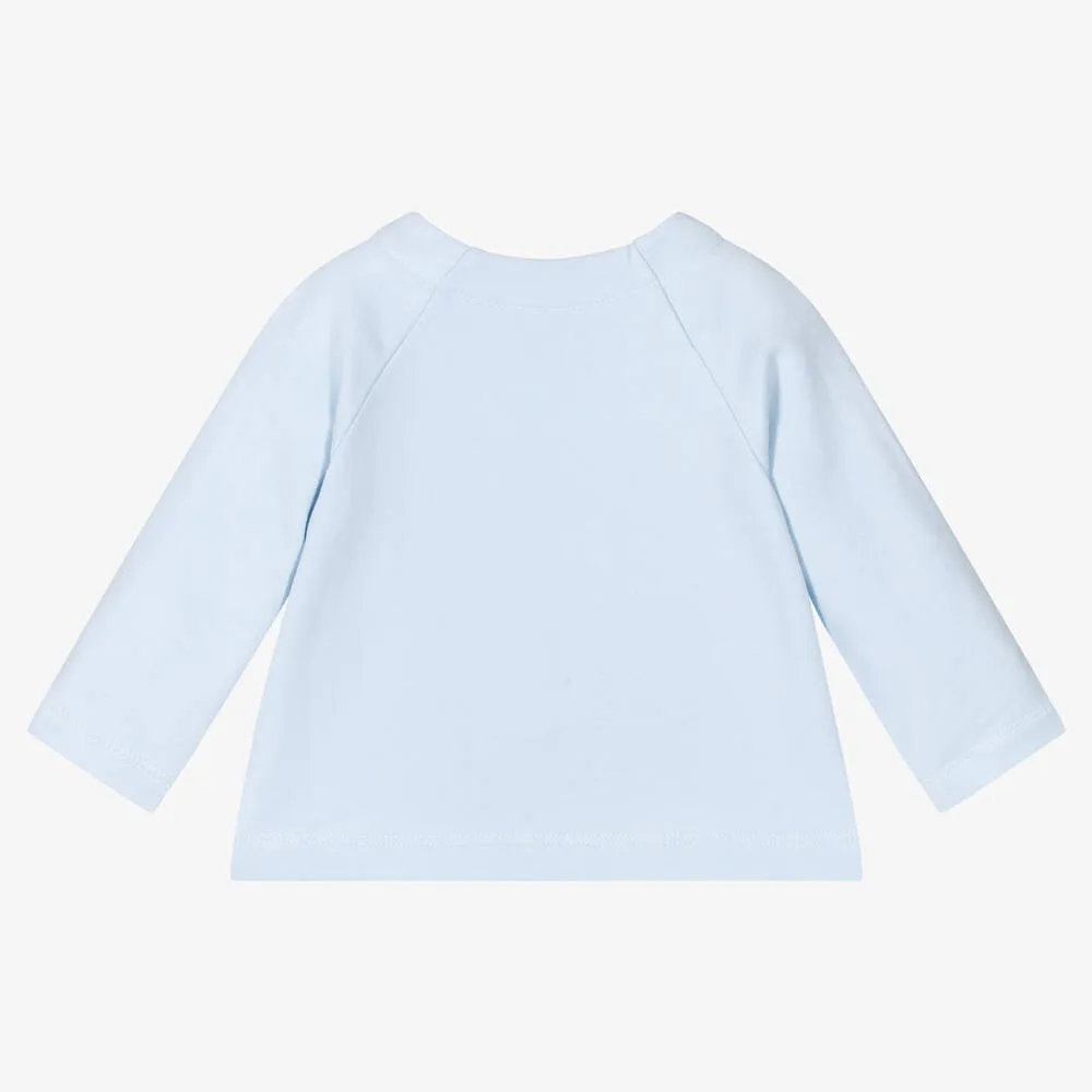 Blue Cotton Jersey Baby Top