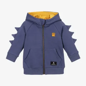 Blue Dinosaur Zip-Up Baby Top