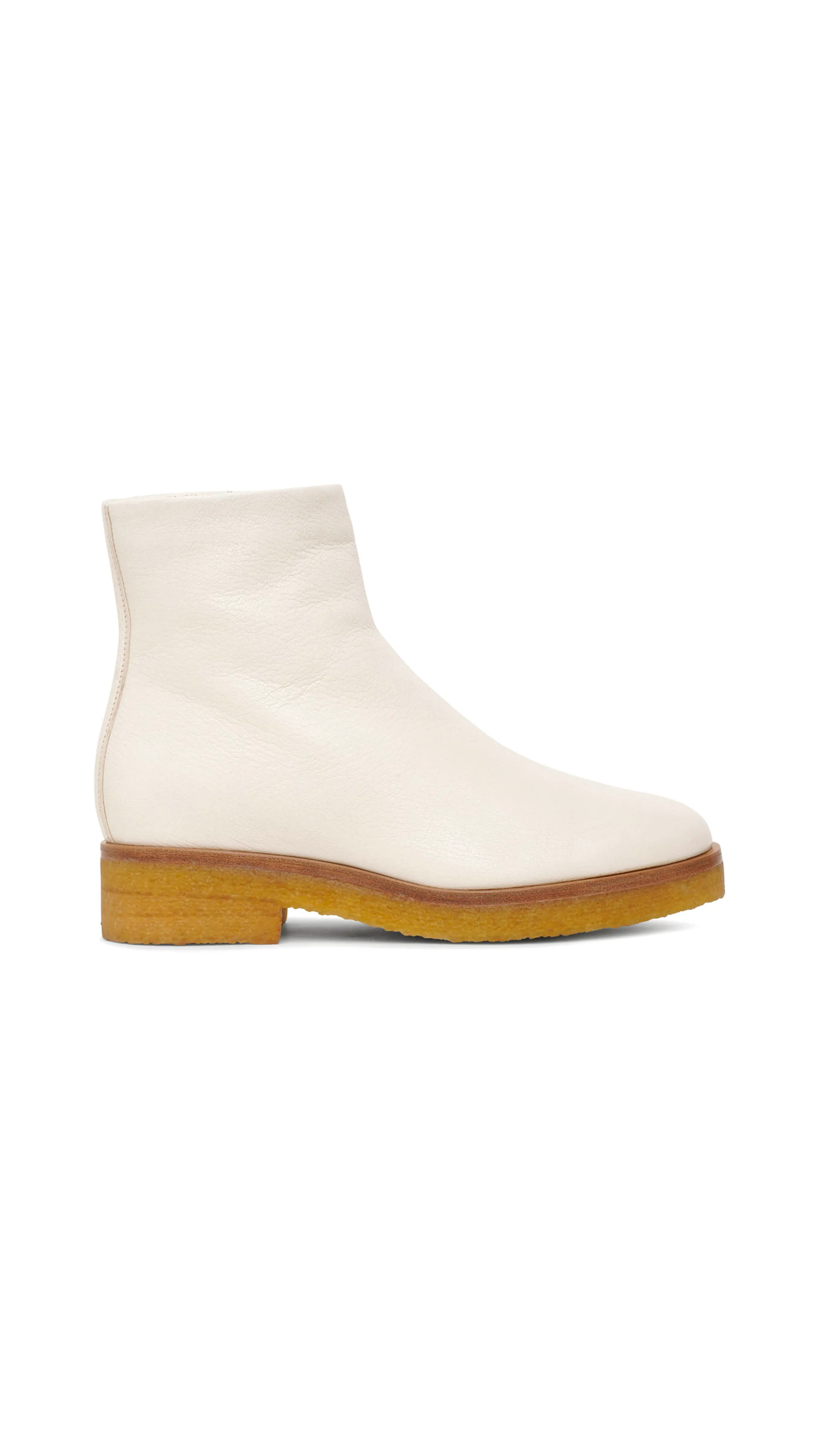 Boris Leather Ankle Boots -  White