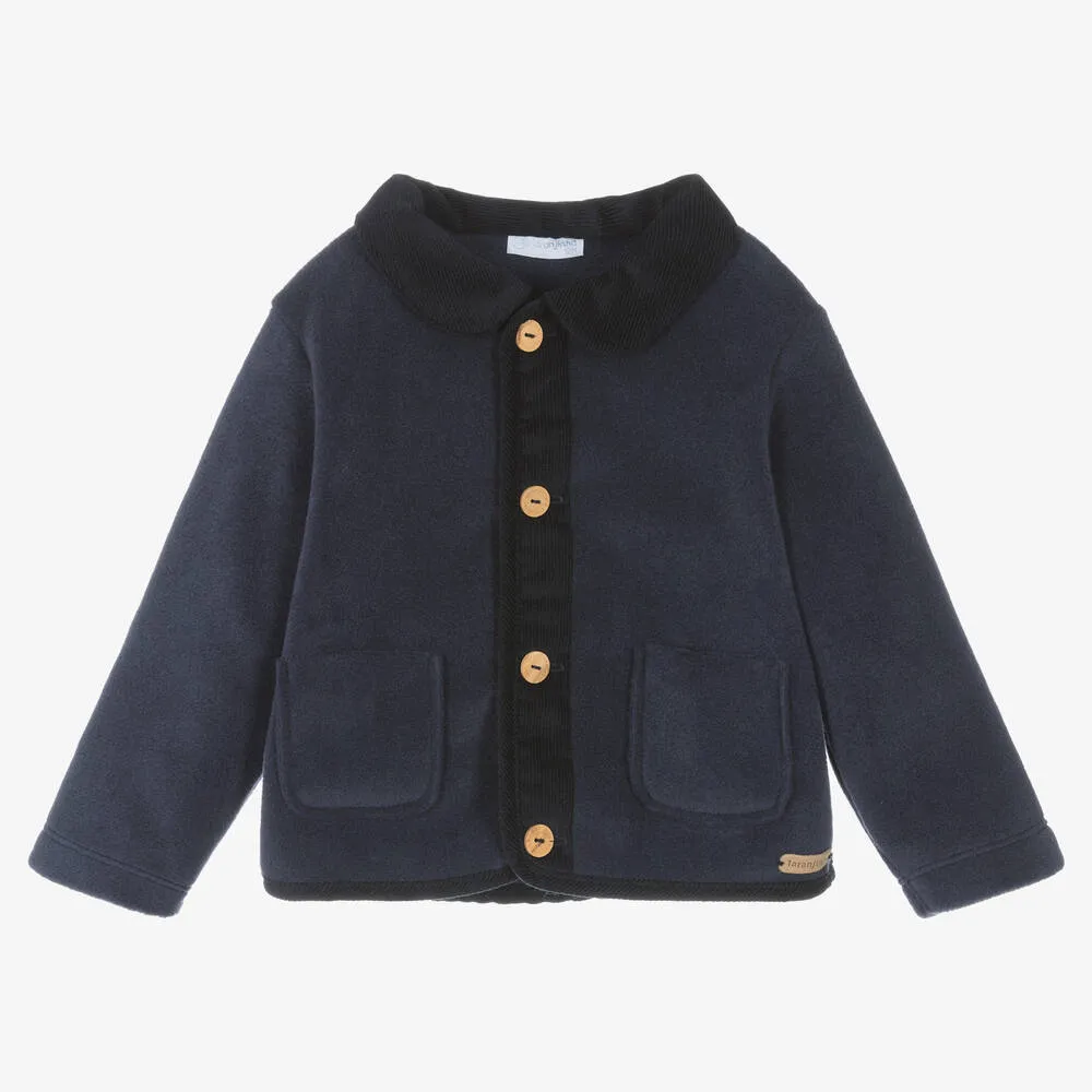 Boys Navy Blue Fleece Jacket