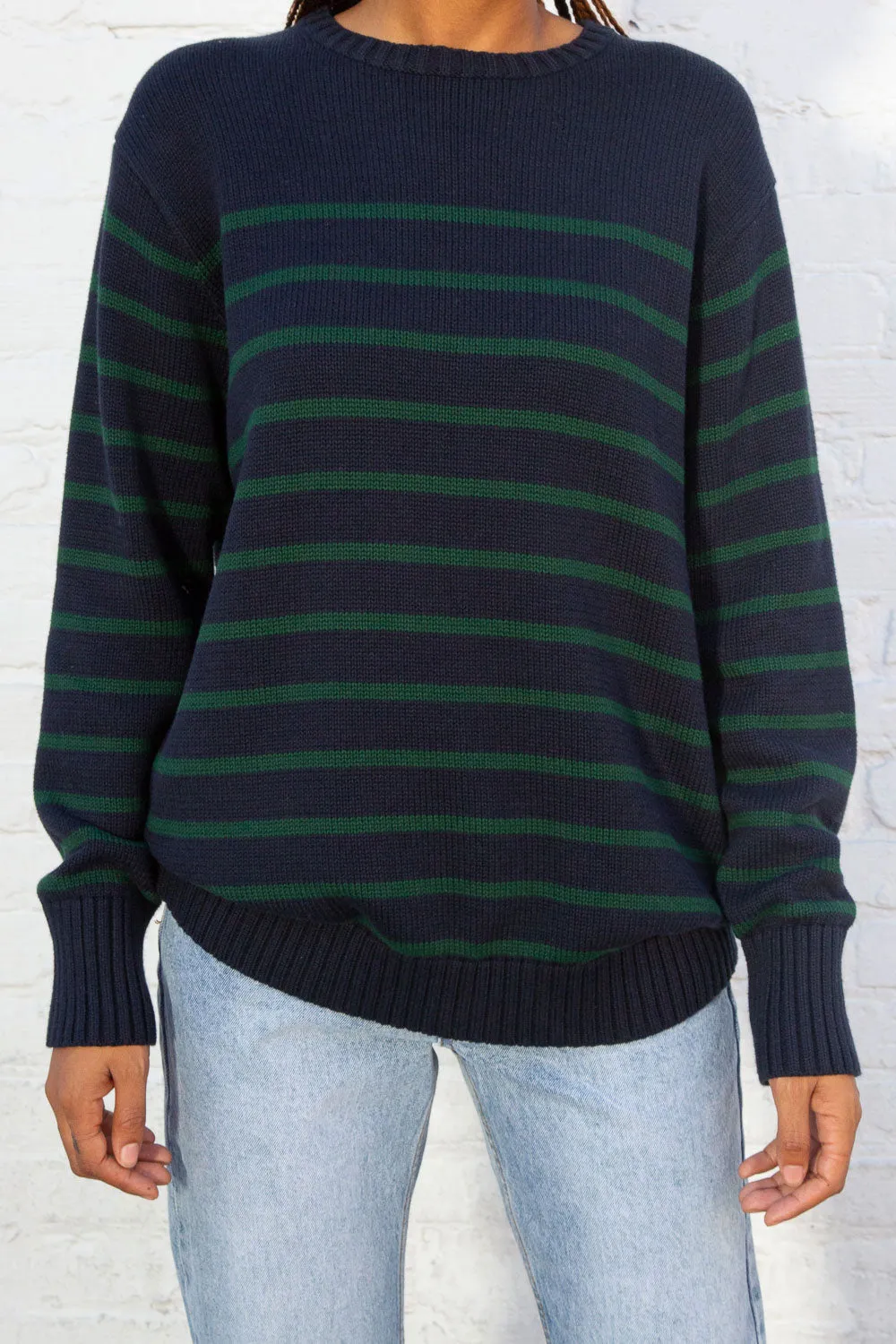 Brianna Cotton Thin Stripe Sweater