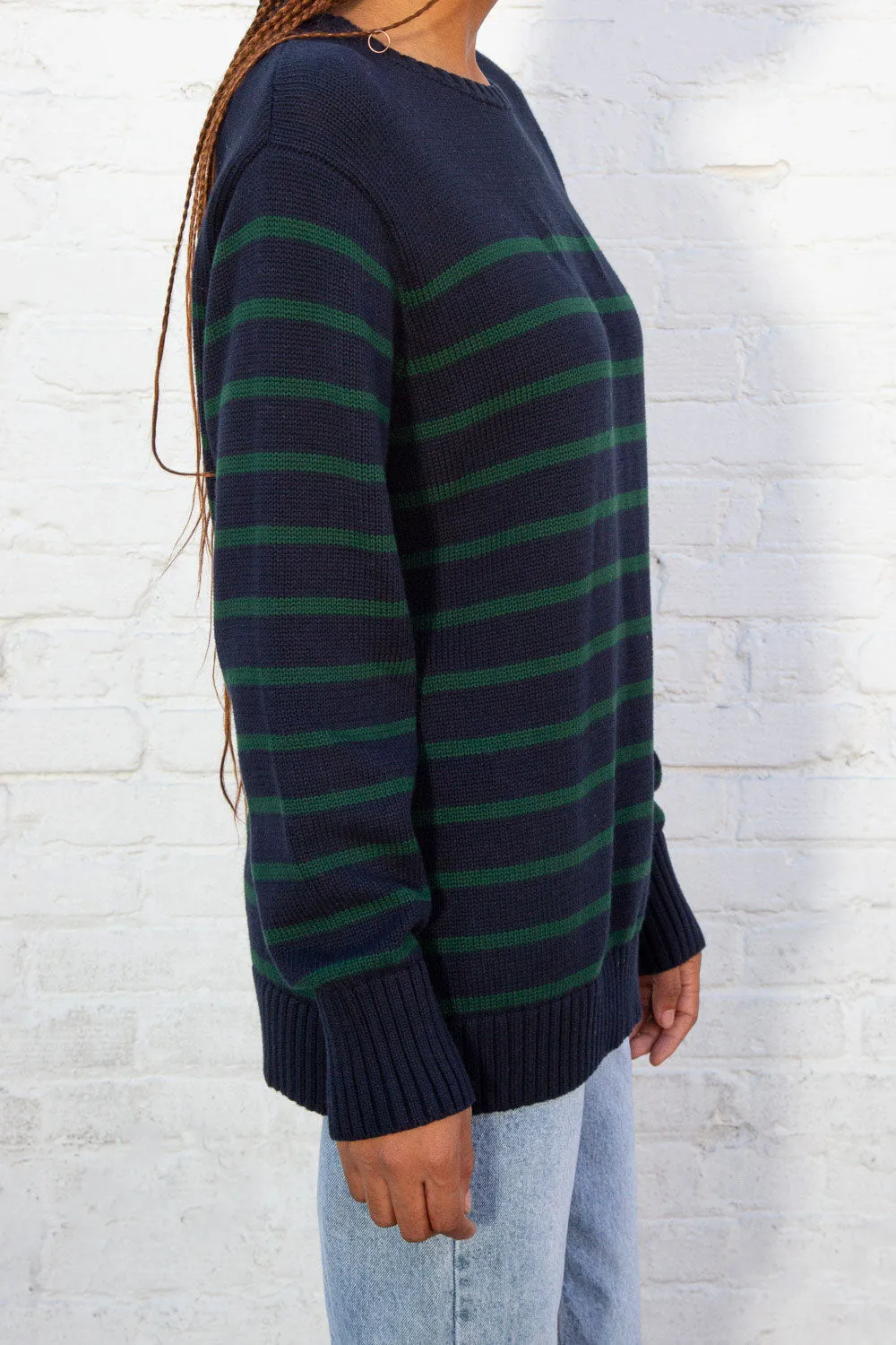 Brianna Cotton Thin Stripe Sweater