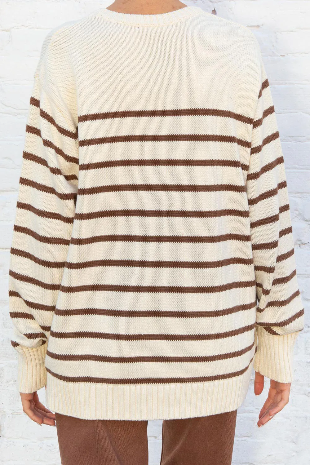 Brianna Cotton Thin Stripe Sweater