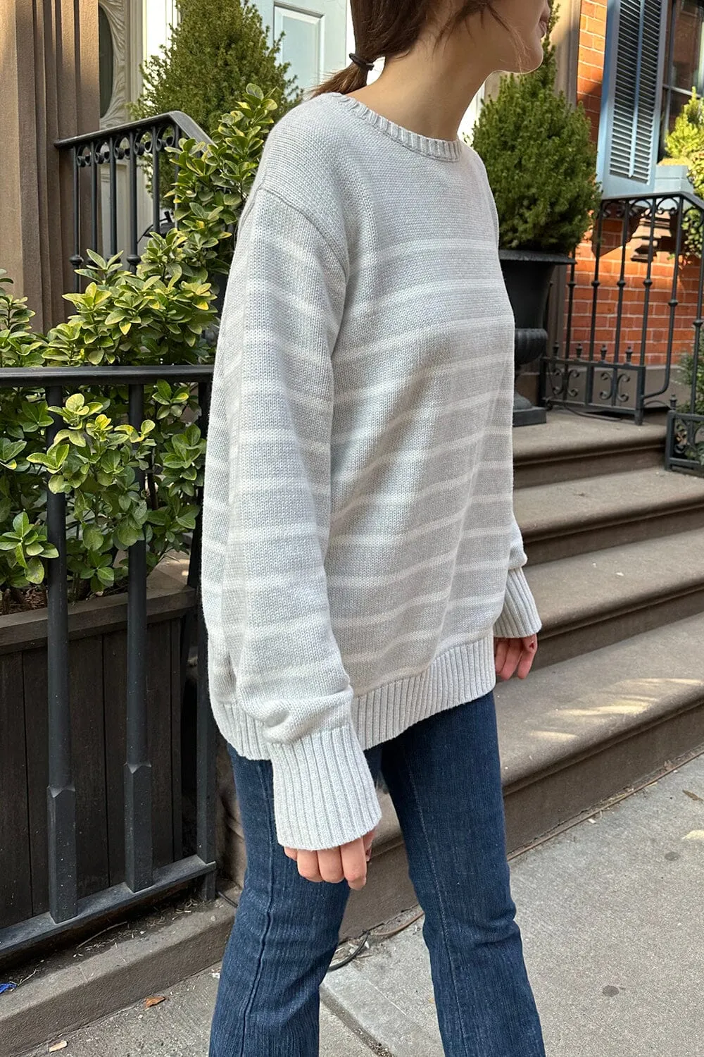 Brianna Cotton Thin Stripe Sweater