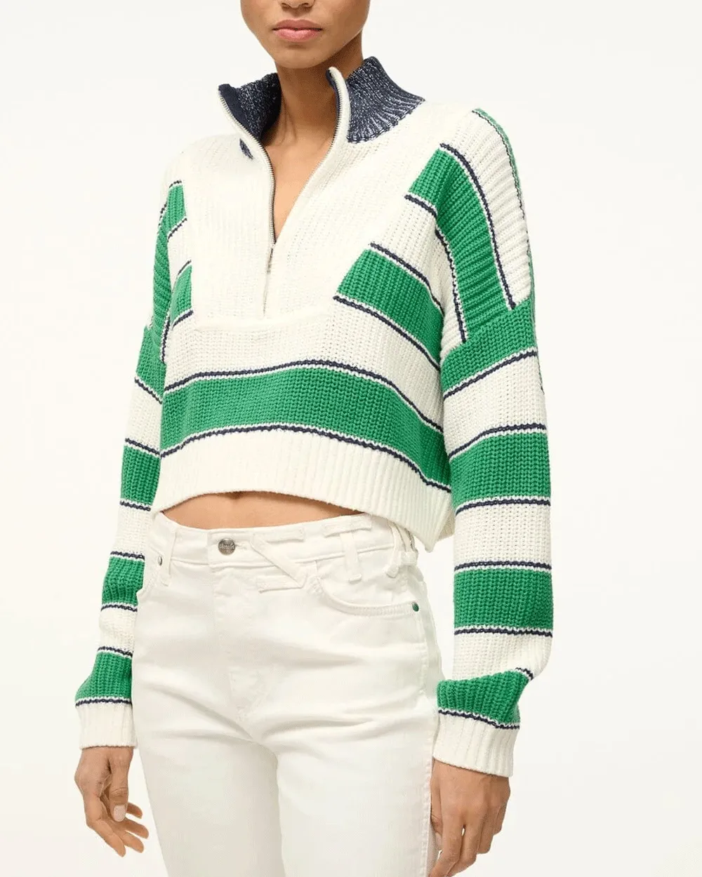 Bungalow Stripe Cropped Hampton Sweater