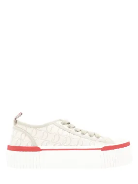 Christian Louboutin Super Pedro 40 Jacquard Toile Mono Sneaker | In-Store Only