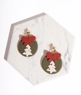 Christmas Tree Drop Earrings