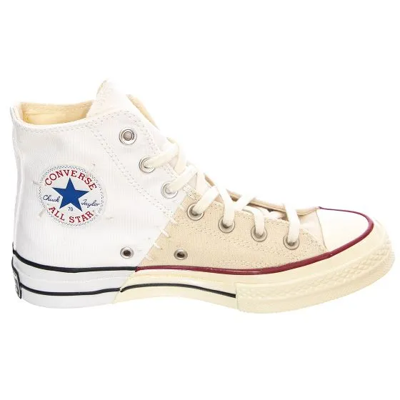 Converse Mens Chuck 70 Restructured White / Egret / Egret Lace-Up High-Profile Shoes