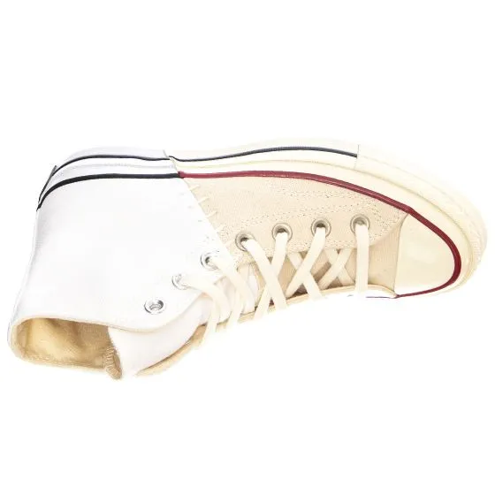 Converse Mens Chuck 70 Restructured White / Egret / Egret Lace-Up High-Profile Shoes