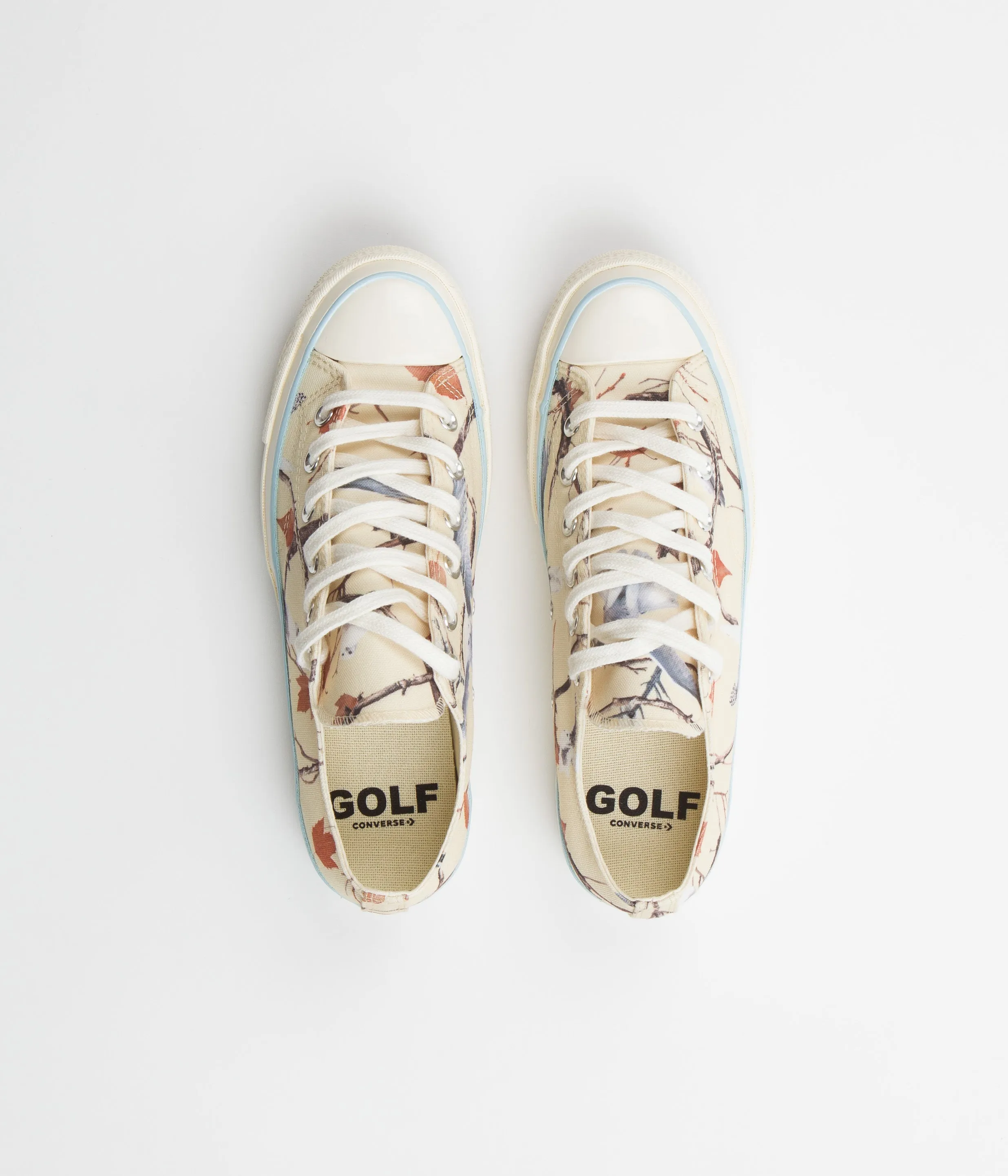 Converse x Golf Wang Chuck 70 Ox Owl Camo Shoes - Egret / Corydalis Blue / Antique White