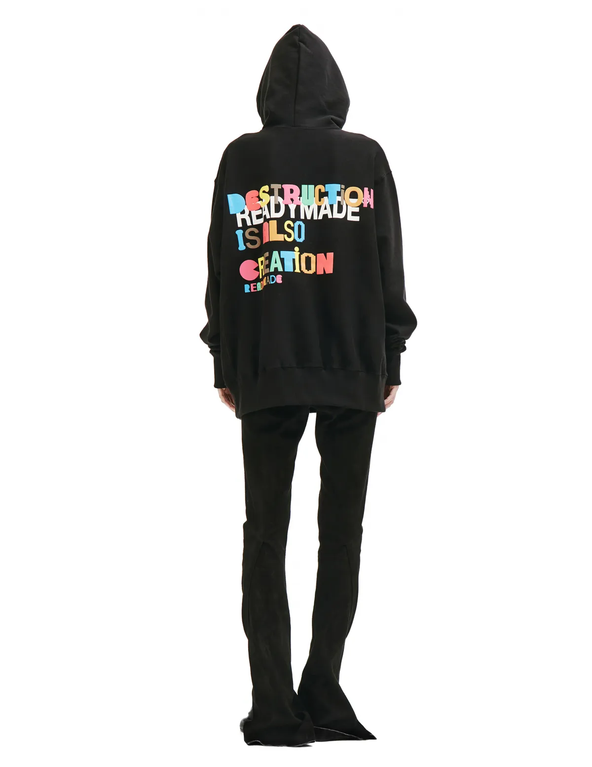 Cotton Distruction Hoodie sweater - black