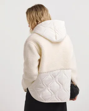 Cream Borg Lined Fleece Jacket