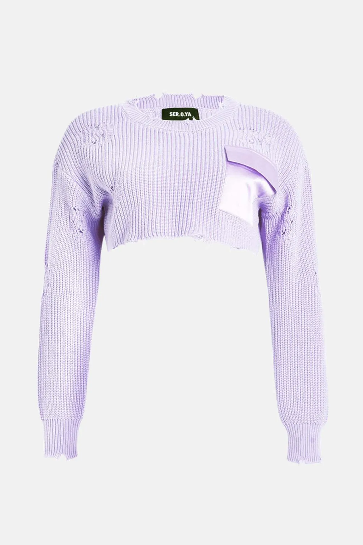 Cropped Devin Sweater - Lilac