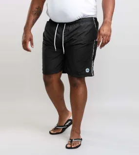 D555 Big Mens Black Full Length Swim Short (YARROW BLACK)