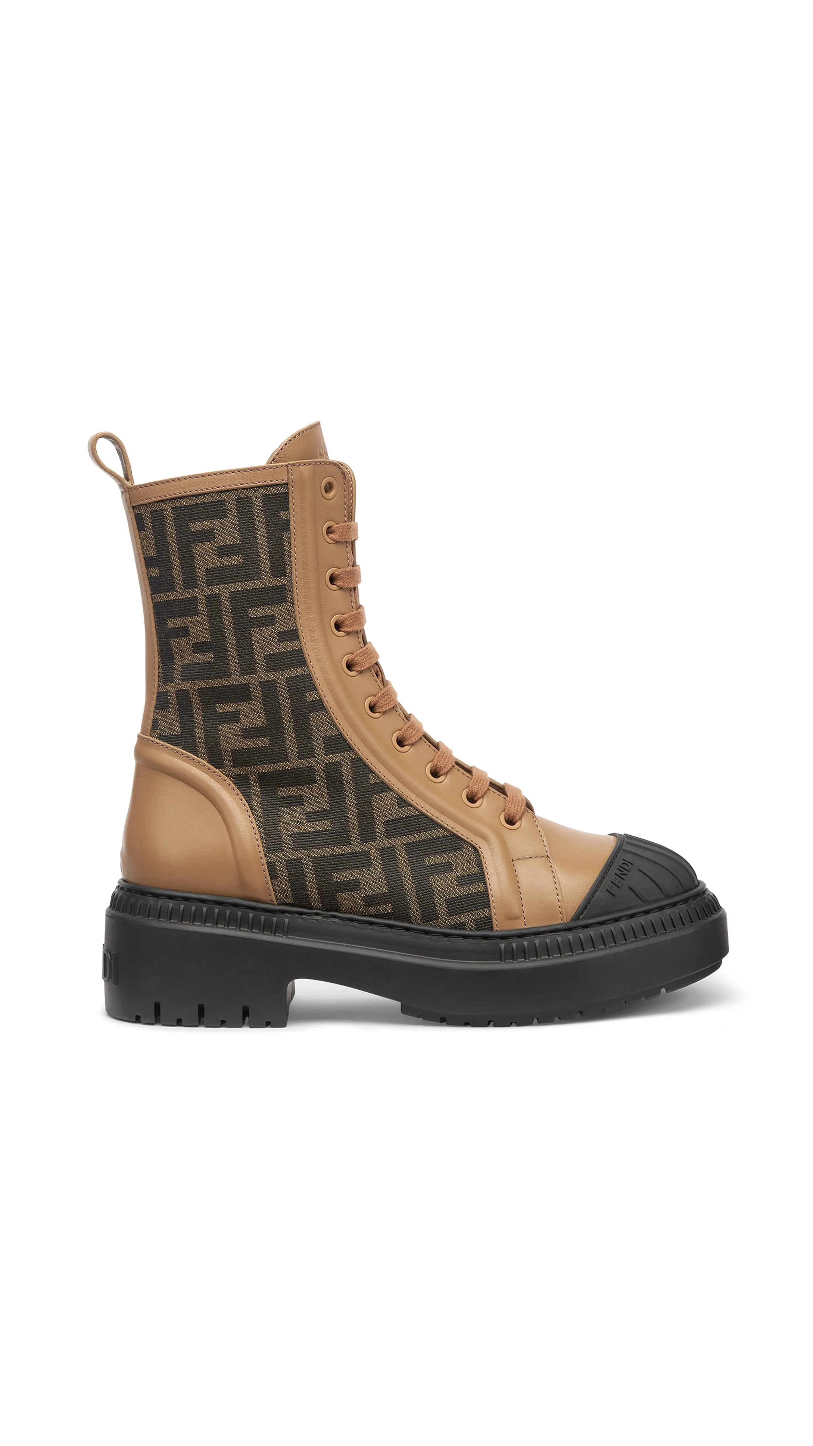 Domino Leather Biker Boots -  Beige