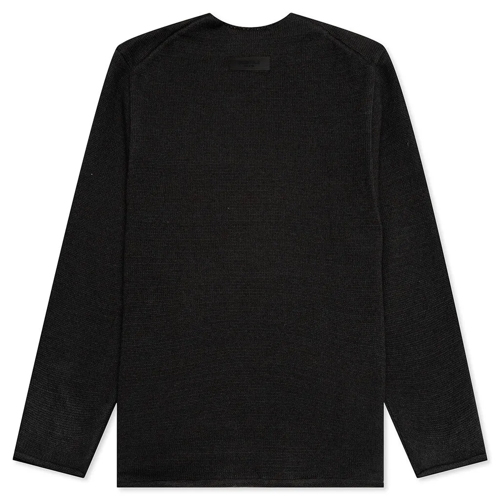 Essentials Raw Edge Sweater - Iron