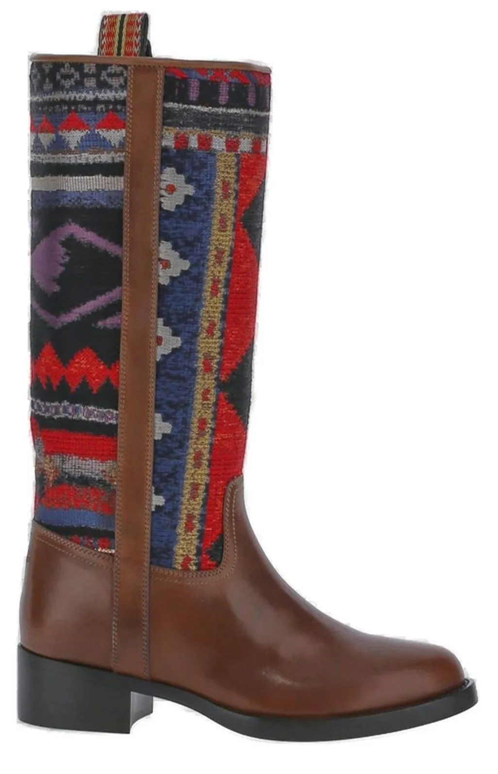 Etro Geometric Pattern Panelled Boots