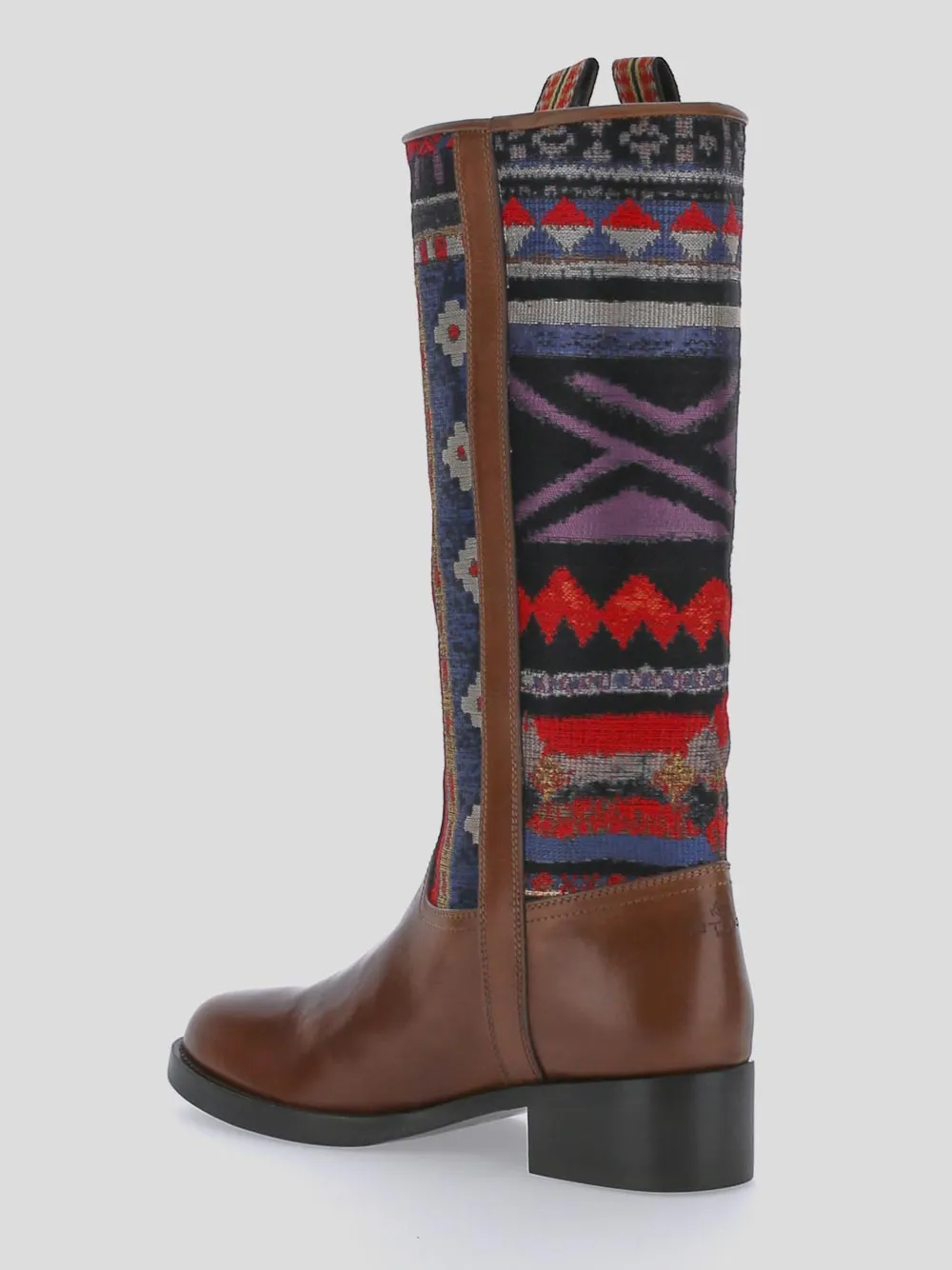 Etro Geometric Pattern Panelled Boots