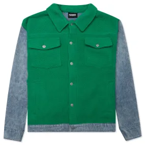 Fried Trucker Jacket - Green/Blue