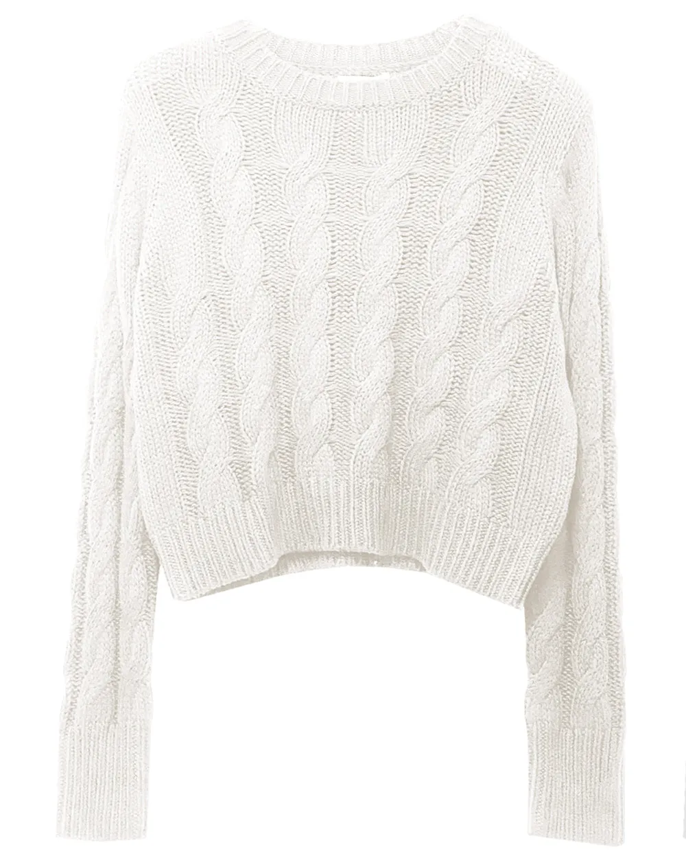 Gardenia Cable Knit Sydney Sweater