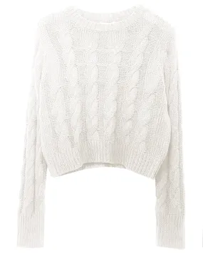 Gardenia Cable Knit Sydney Sweater