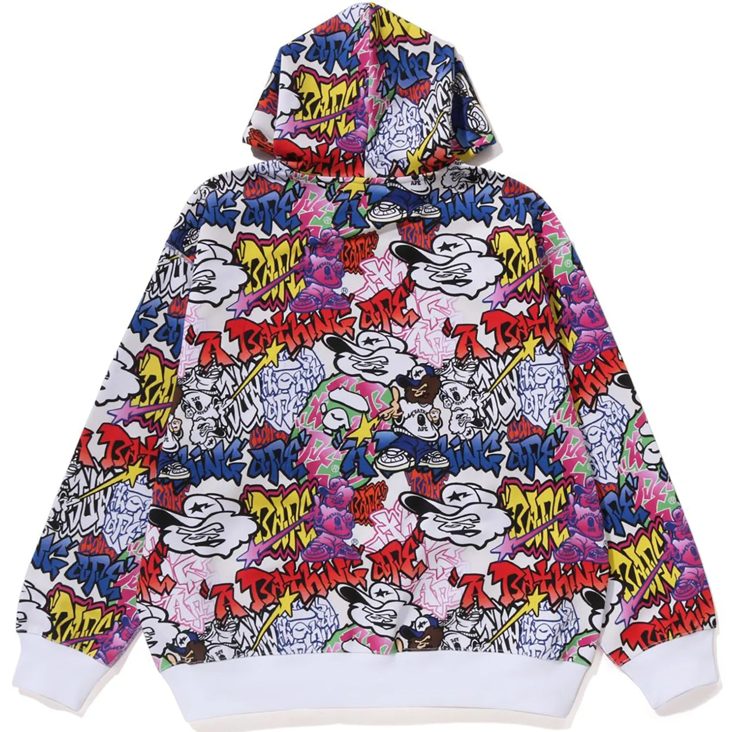 GRAFFITI PATTERN PULLOVER HOODIE MENS