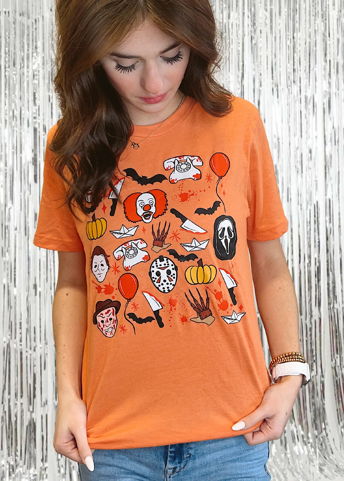 Halloween Doodles Graphic tee | Orange