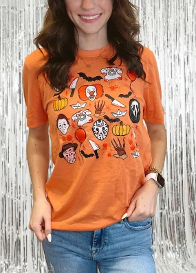 Halloween Doodles Graphic tee | Orange