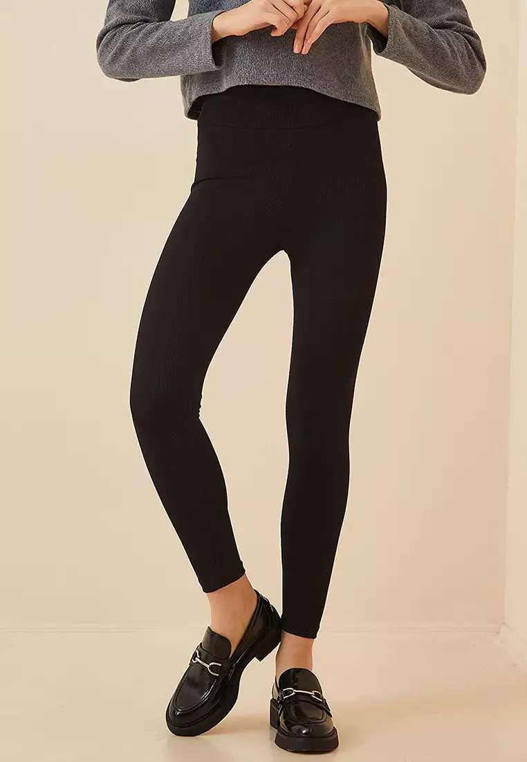 Happiness Istanbul High Waist Ribbed Seamless Leggings