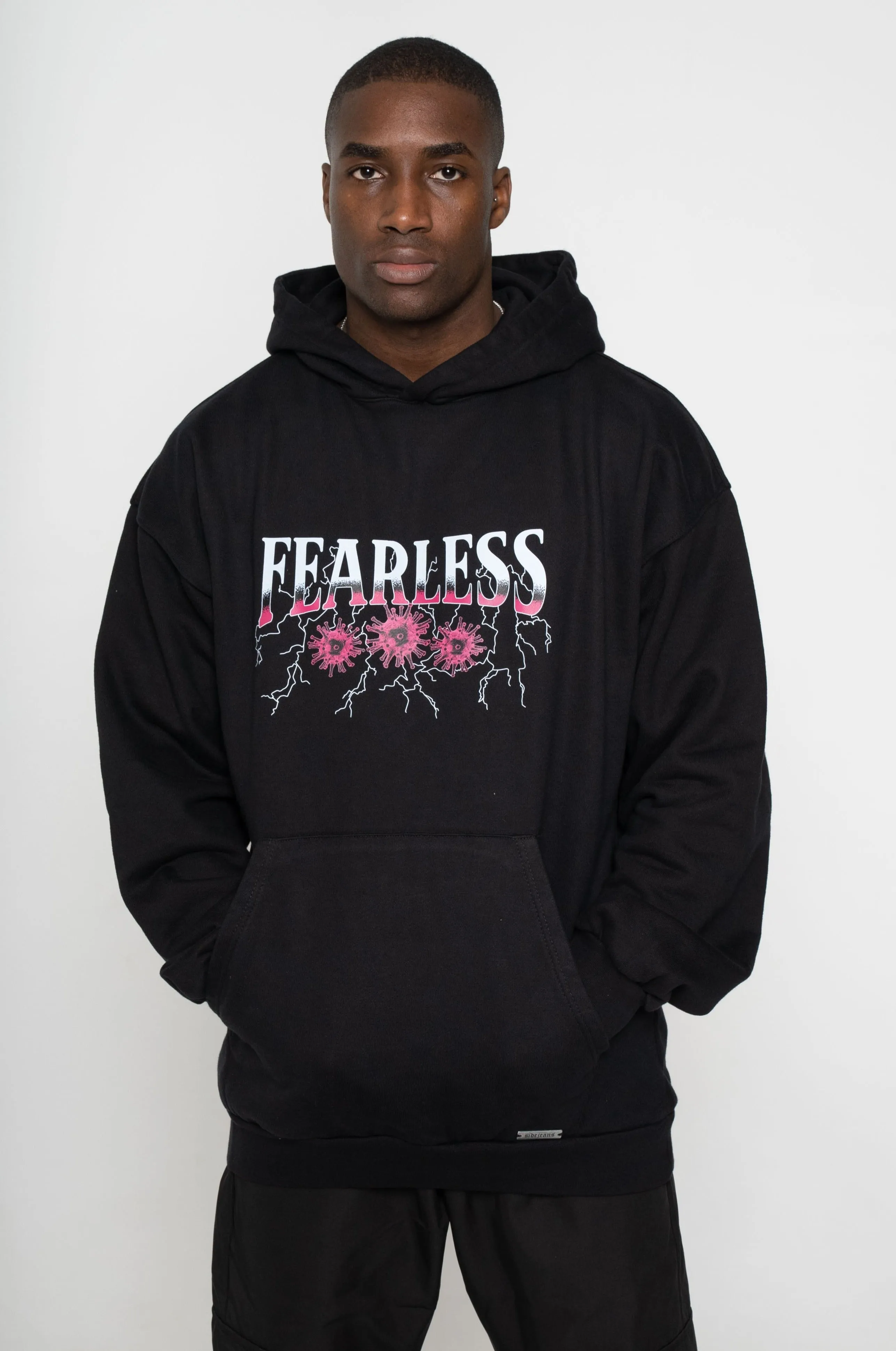 HEAVY FEARLESS MAGENTA/BLACK HOODIE