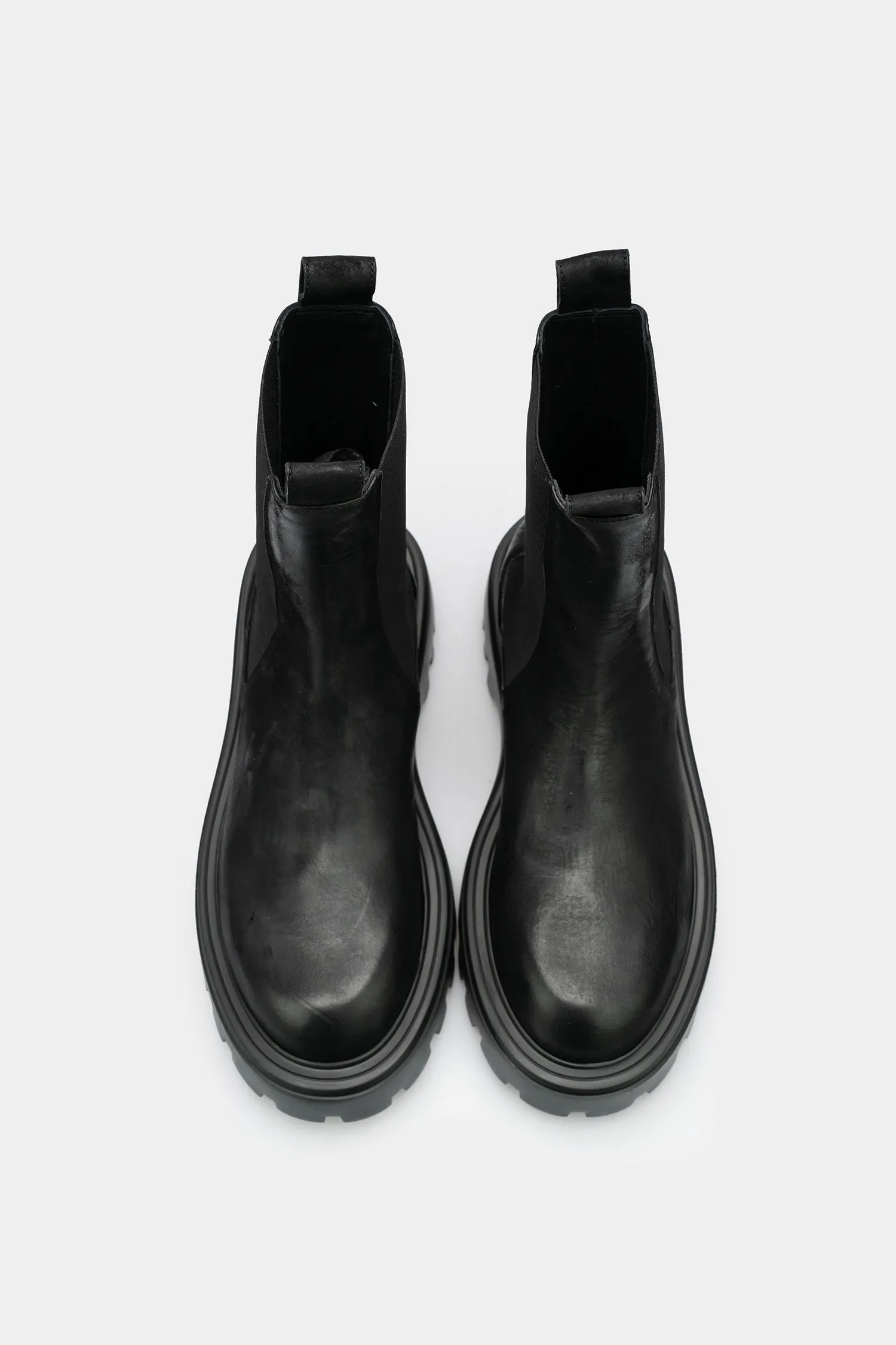 High top plateau chelsea boots