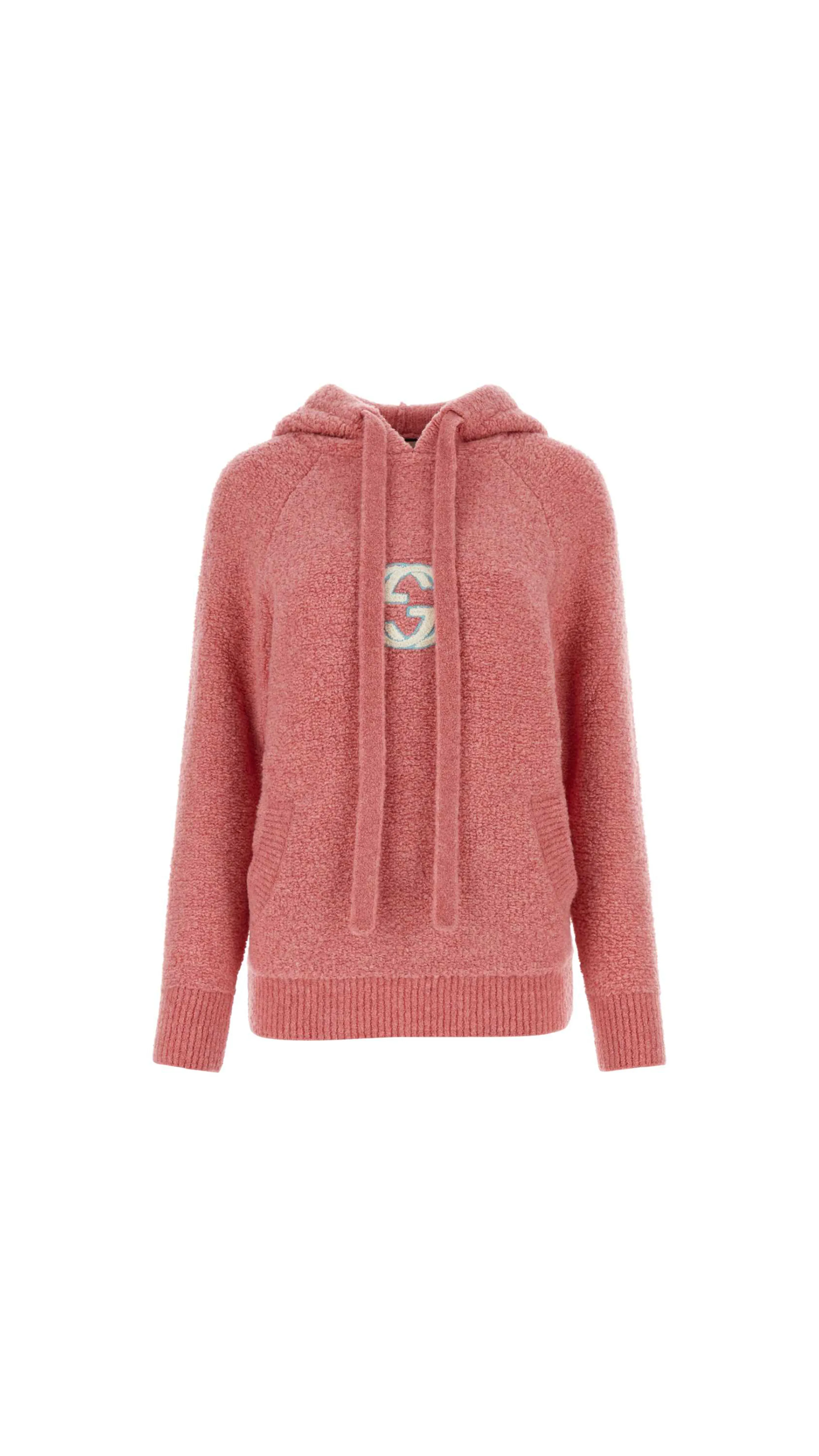 Interlocking G Fuzzy Hoodie - Pink