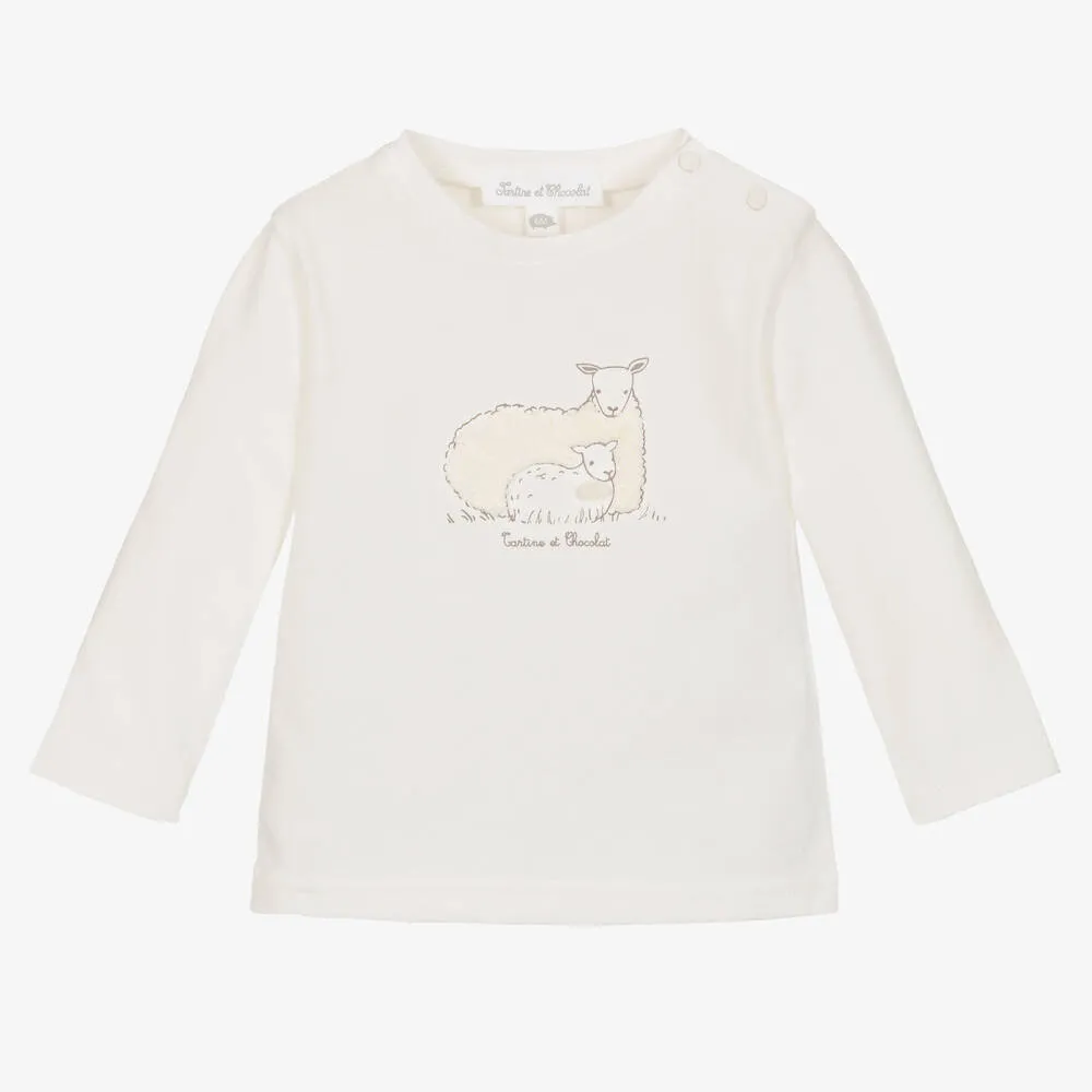 Ivory Cotton Sheep Baby Top