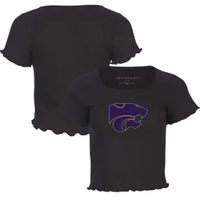 Kansas State Wildcats Women's Black Baby Top T-Shirt