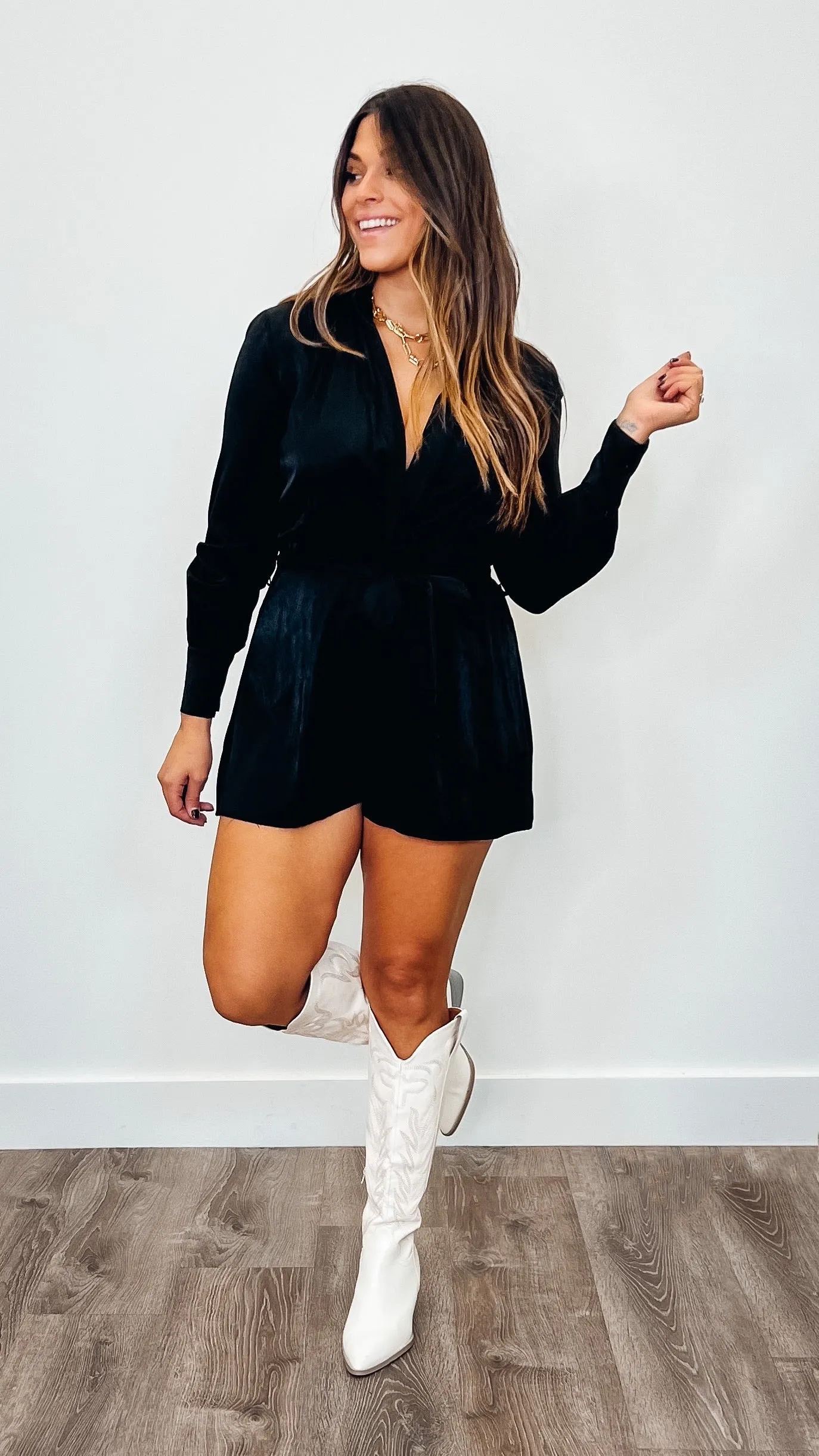 Katara Woven Black Romper