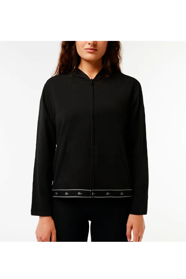 Lacoste Women Logo Hoodie Black