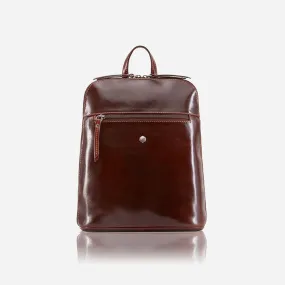 Ladies Slim Backpack, Tobacco